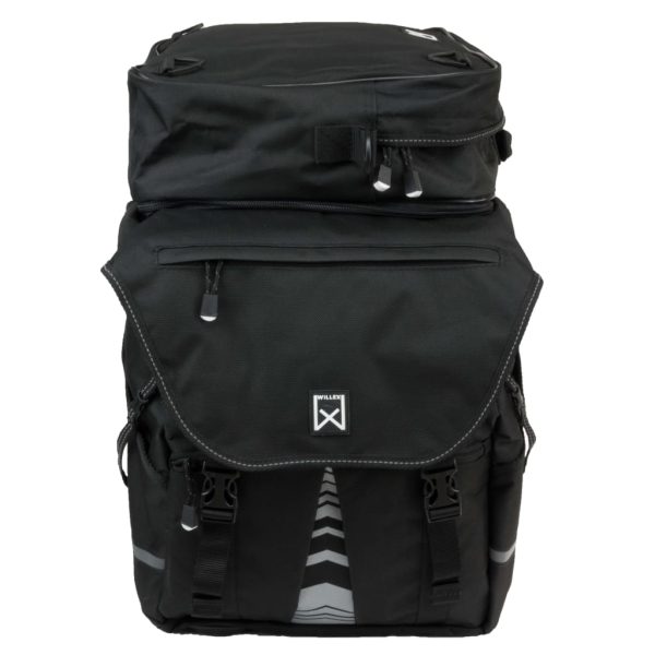 Willex Alforjas de bicicleta con bolsa superior XL 1200 65 L negro 13411