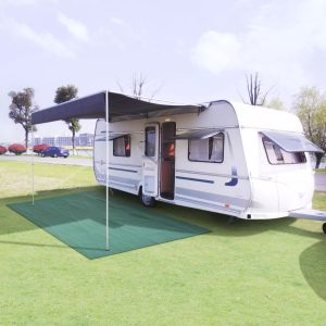 vidaXL Estera de camping para tienda de campaña 300x400 cm verde