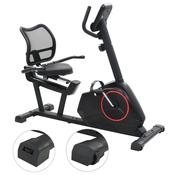Bicicleta estática magnética reclinada con medición de pulso - Imagen 2