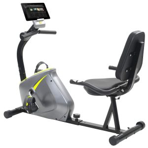 Bicicleta estática magnética reclinada con medición de pulso