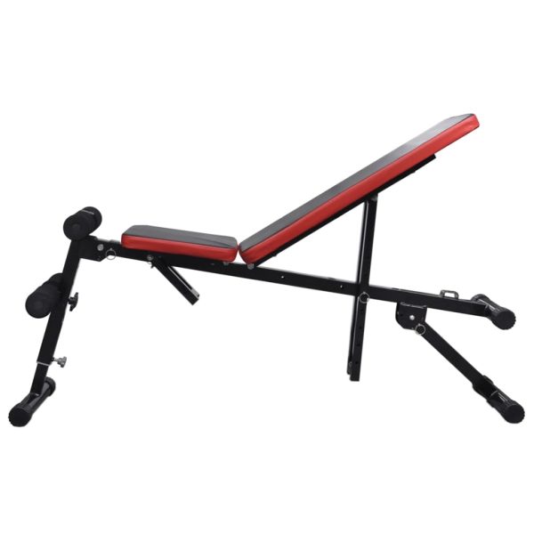Banco de musculación regulable + juego de barras y mancuernas 30,5 kg - Imagen 3