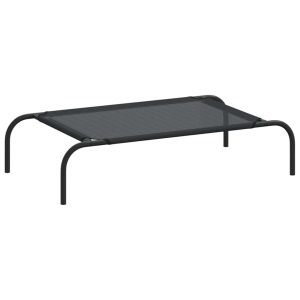 Cama elevada para perros Negro S Textileno