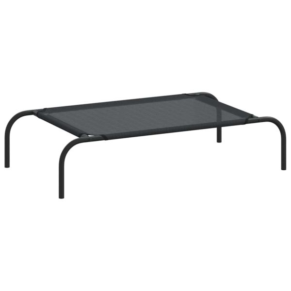 Cama elevada para perros Negro S Textileno