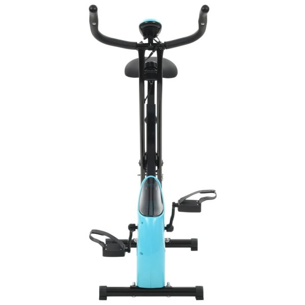 Bicicleta X estática magnética con medición de pulso negra y azul - Imagen 3