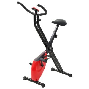 Bicicleta X estática magnética con medición de pulso negro rojo