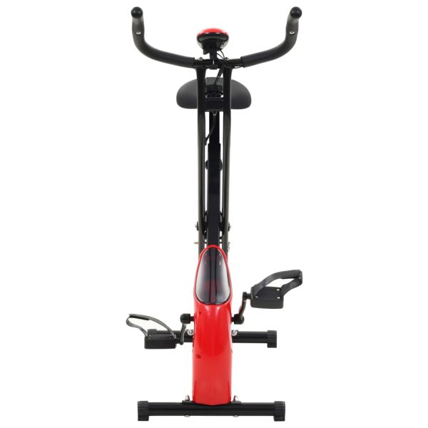Bicicleta X estática magnética con medición de pulso negro rojo - Imagen 2