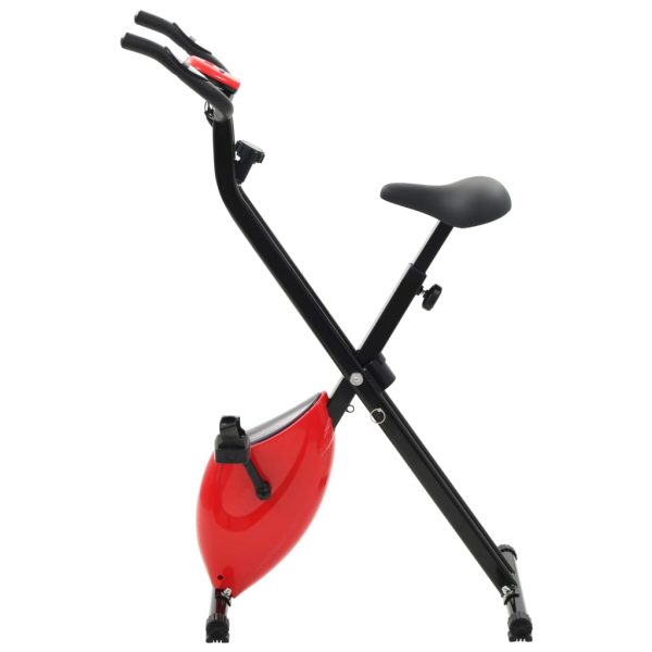 Bicicleta X estática magnética con medición de pulso negro rojo - Imagen 3
