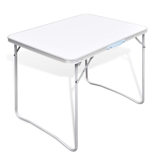 Mesa de camping, plegable, con estructura metálica, 80 x 60 cm