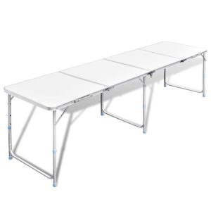 Mesa plegable, para camping, regulable en altura, en aluminio