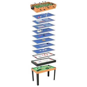 Mesa gaming 15 en 1 121x61x82 cm color arce