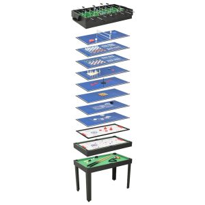 Mesa gaming 15 en 1 121x61x82 cm negra
