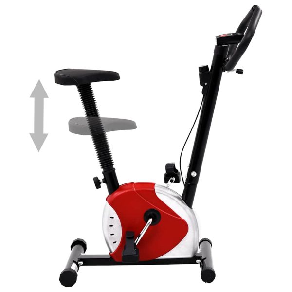 Bicicleta estática con correa de resistencia roja. - Imagen 2