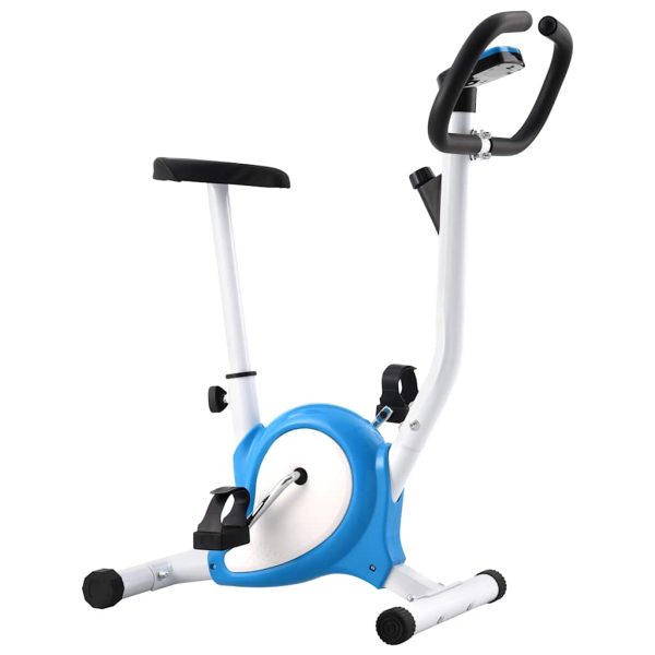Bicicleta estática con resistencia de cinturón azul. - Imagen 3