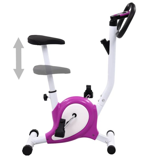 Bicicleta estática con resistencia de correa morada. - Imagen 2