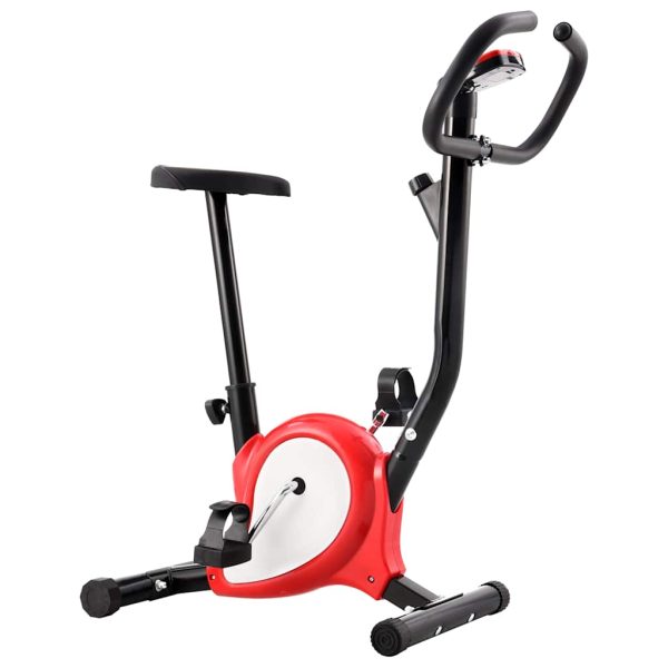 Bicicleta estática con correa de resistencia roja. - Imagen 3