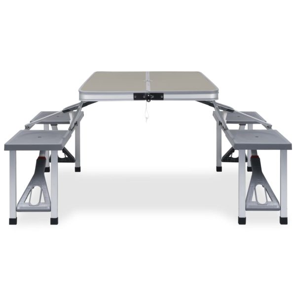 Mesa de camping plegable con 4 plazas acero y aluminio. - Imagen 2