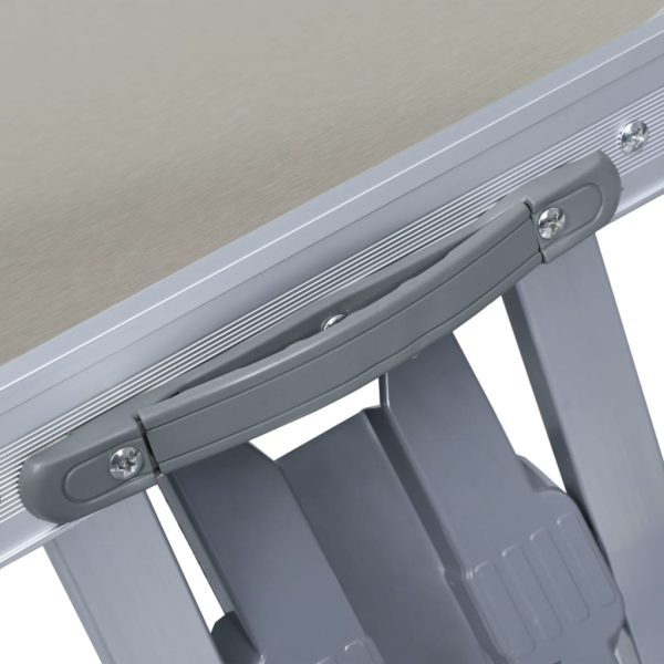 Mesa de camping plegable con 4 plazas acero y aluminio. - Imagen 3
