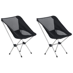 Sillas de camping plegables con bolsa 2 piezas 54x50x65 cm aluminio