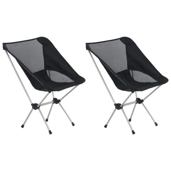 Sillas de camping plegables con bolsa 2 piezas 54x50x65 cm aluminio