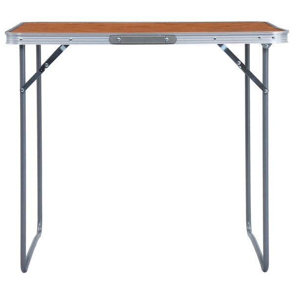 Mesa de camping plegable con estructura metálica 80x60 cm - Imagen 2