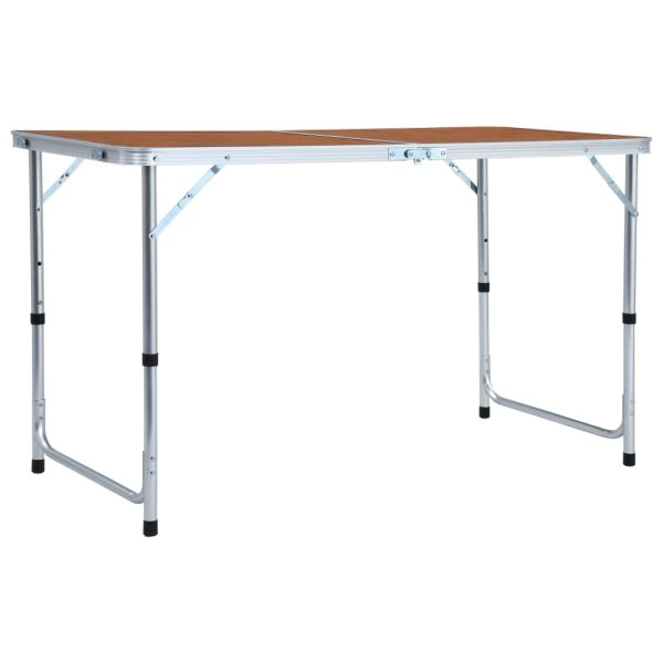 Mesa de camping plegable 120x60 cm aluminio