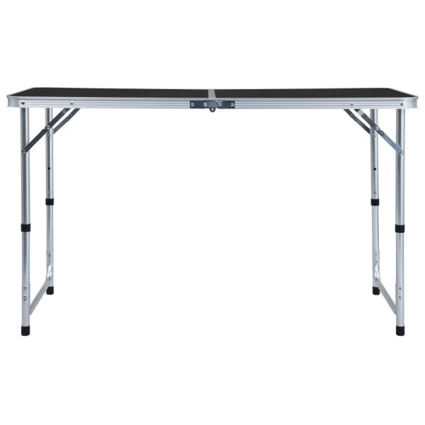 Mesa de camping plegable 120x60 cm aluminio gris - Imagen 3