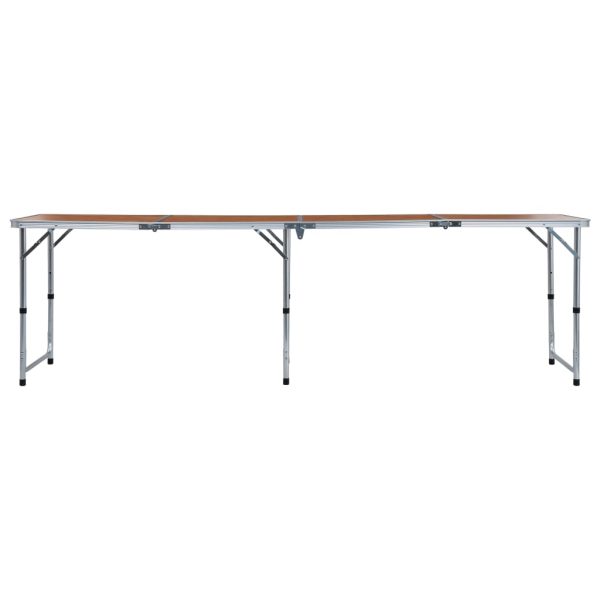 Mesa de camping plegable 240x60 cm aluminio - Imagen 2