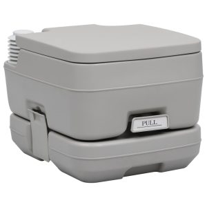 WC portátil para camping 10+10 L gris