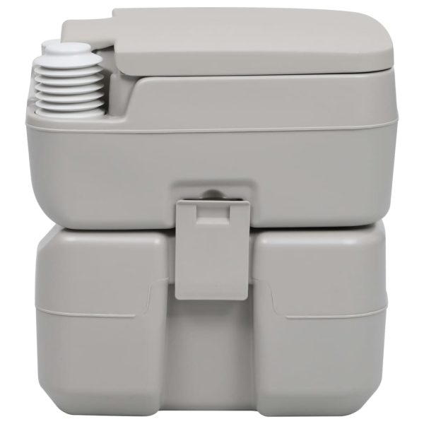 WC portátil para camping 20+10 L gris - Imagen 3