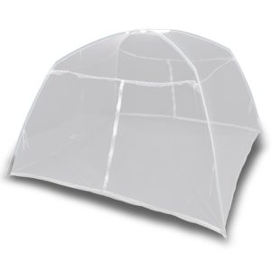 Tienda de campaña 200x150x145 cm fibra de vidrio blanca