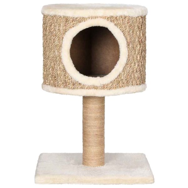 Rascador para gatos con nido y rascador 52 cm de hierba marina - Imagen 3