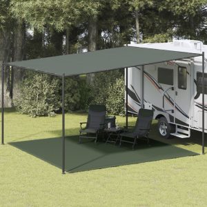 Estera de camping para tienda de PEAD 400x400 cm verde oscuro