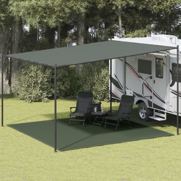 Estera de camping para tienda de PEAD 400x400 cm verde oscuro