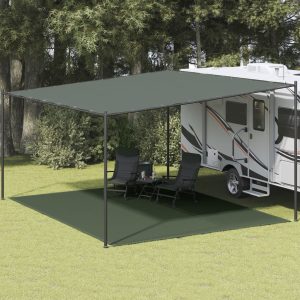 Estera de camping para tienda de campaña HDPE 400x500 cm verde oscuro