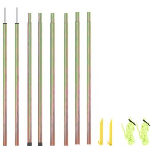 Postes parasol estilo vela 2 piezas 200 cm acero galvanizado