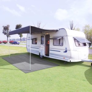 Estera de camping para tienda de campaña 250x450 cm gris claro