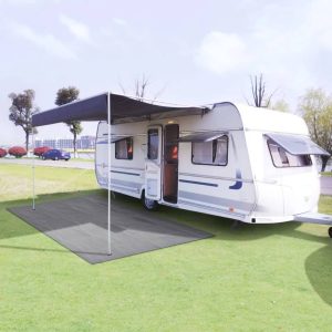 Estera de camping para tienda de campaña 250x500 cm gris claro