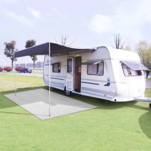 Estera de camping para tienda de campaña 200x1000 cm blanca