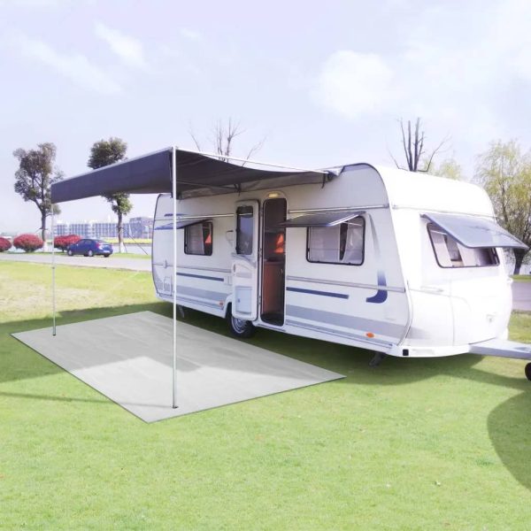 Estera de camping para tienda de campaña 200x1000 cm blanca