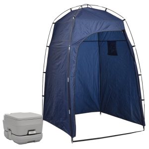 WC portátil para camping con tienda de campaña 10+10 L