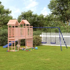 Juego de exterior de madera maciza de Douglas.